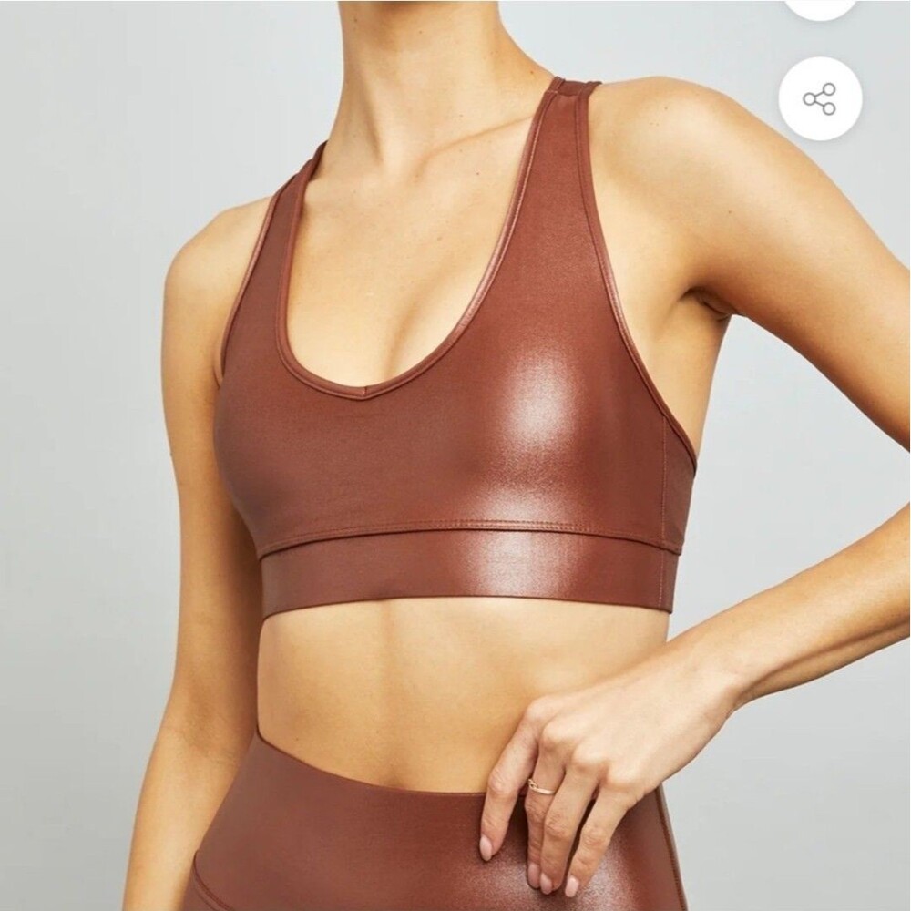 Carbon 38 Action Sports Bra 2.0 Takara Shine Cappuccino Brown Size Small Padded